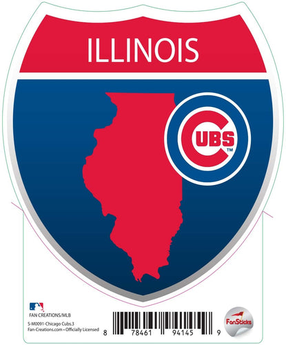 Fan Creations Decal Chicago Cubs 3in Decal - Interstate Sign