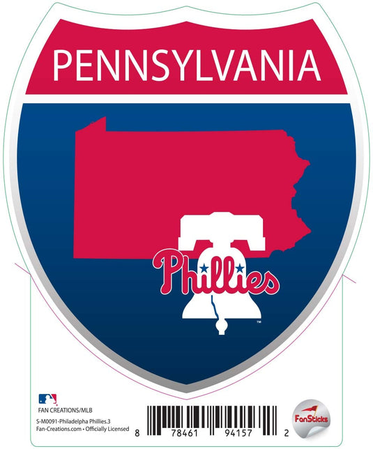 Fan Creations Decal Philadelphia Phillies 3in decal Interstate Sign