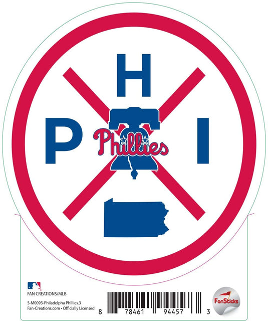 Fan Creations Decal Philadelphia Phillies 3in decal Location Circle