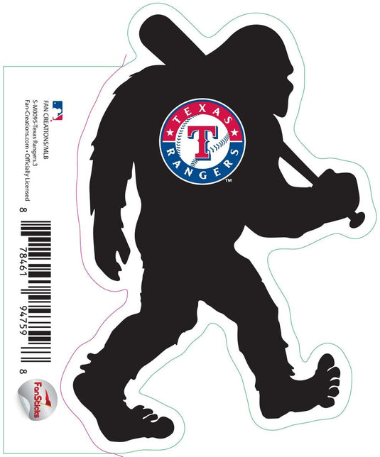 Fan Creations Decal Texas Rangers 3in Decal Bigfoot Baseball