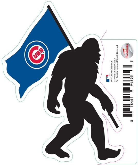 Fan Creations Decal Chicago Cubs 3in Decal - Bigfoot Flag