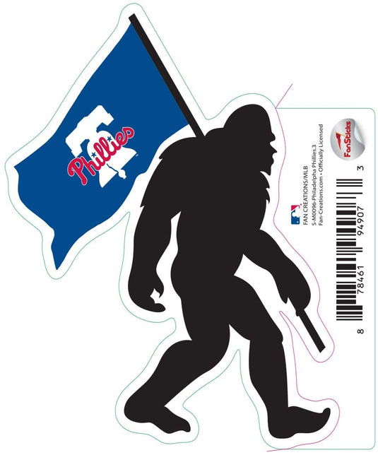 Fan Creations Decal Philadelphia Phillies 3in decal Bigfoot Flag