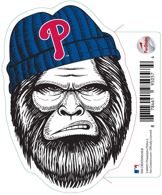 Fan Creations Decal Philadelphia Phillies 3in decal Bigfoot Face