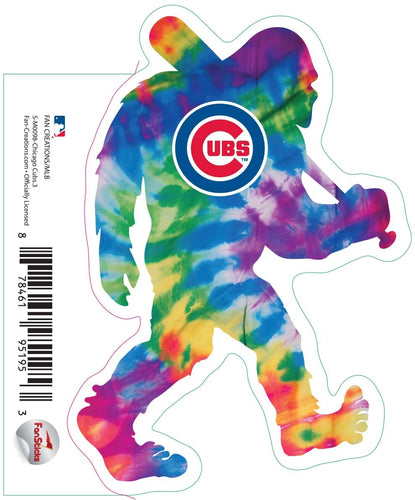 Fan Creations Decal Chicago Cubs 3in Decal - Bigfoot Baseball Tye Die