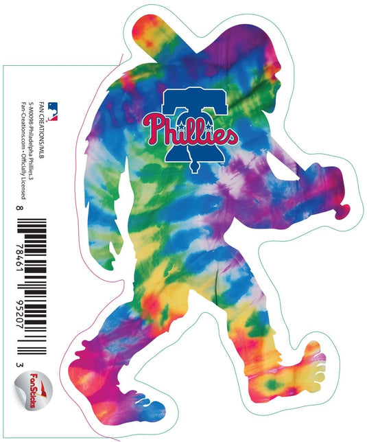 Fan Creations Decal Philadelphia Phillies 3in decal Bigfoot Baseball Tye Die