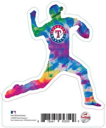 Fan Creations Decal Texas Rangers 3in Decal QB Tye Die