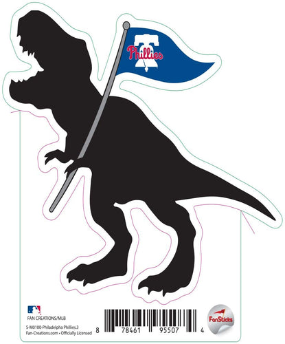 Fan Creations Decal Philadelphia Phillies 3in decal T-Rex Flag Silhouette