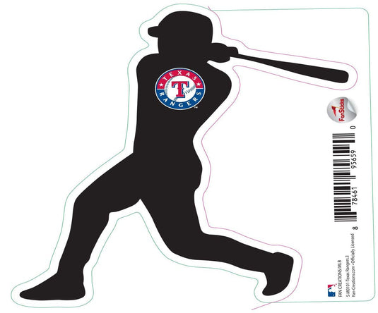 Fan Creations Decal Texas Rangers 3in Decal Player Silhouette - Hitting 2