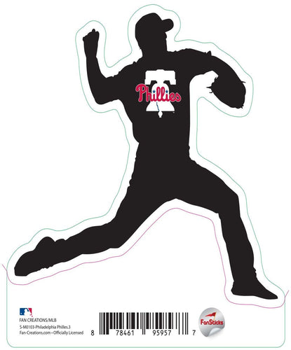 Fan Creations Decal Philadelphia Phillies 3in decal Player Silhouette - Throwing 2