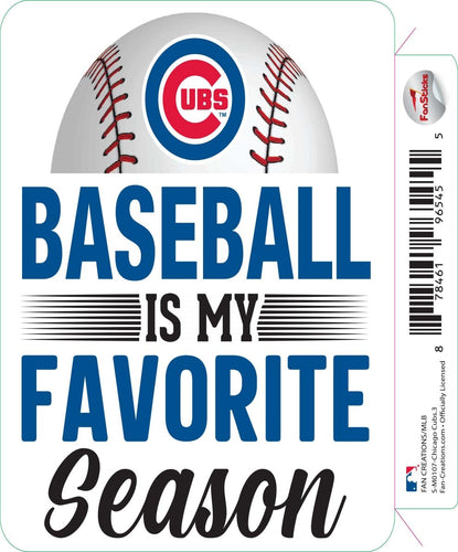 Fan Creations Decal Chicago Cubs 3in Decal - Baseball Favorite Season