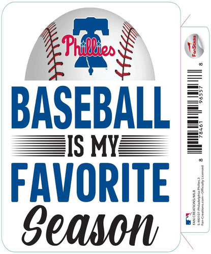 Fan Creations Decal Philadelphia Phillies 3in decal Baseball Favorite Season