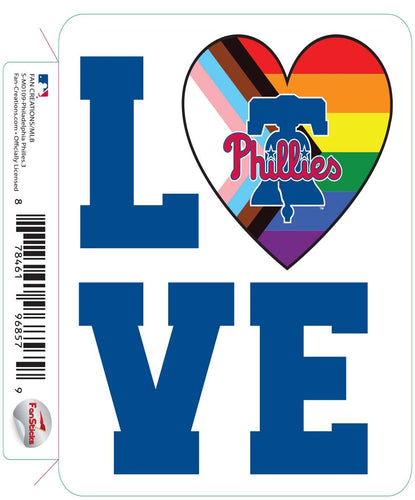 Fan Creations Decal Philadelphia Phillies 3in decal LGBTQ Love