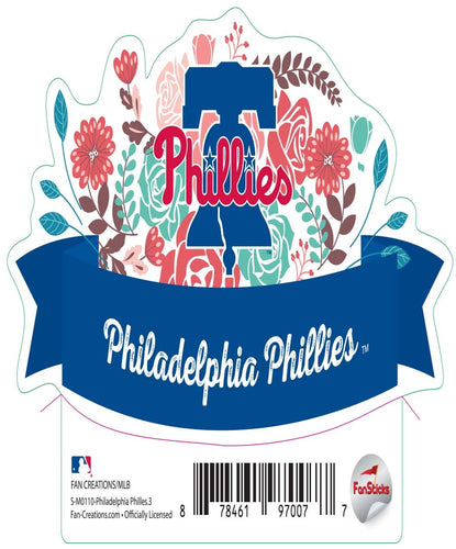 Fan Creations Decal Philadelphia Phillies 3in decal Flower Banner