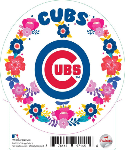 Fan Creations Decal Chicago Cubs 3in Decal - Peace Sign