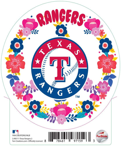 Fan Creations Decal Texas Rangers 3in Decal Peace Sign