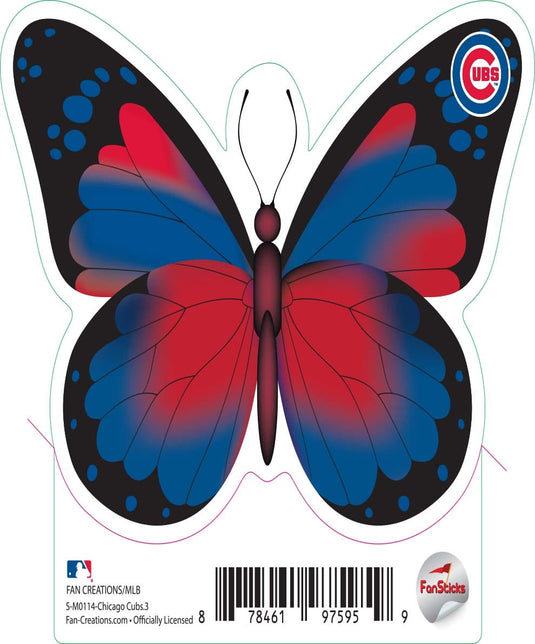 Fan Creations Decal Chicago Cubs 3in Decal - Butterfly