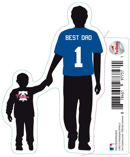 Fan Creations Decal Philadelphia Phillies 3in decal Best Dad Holding Hands