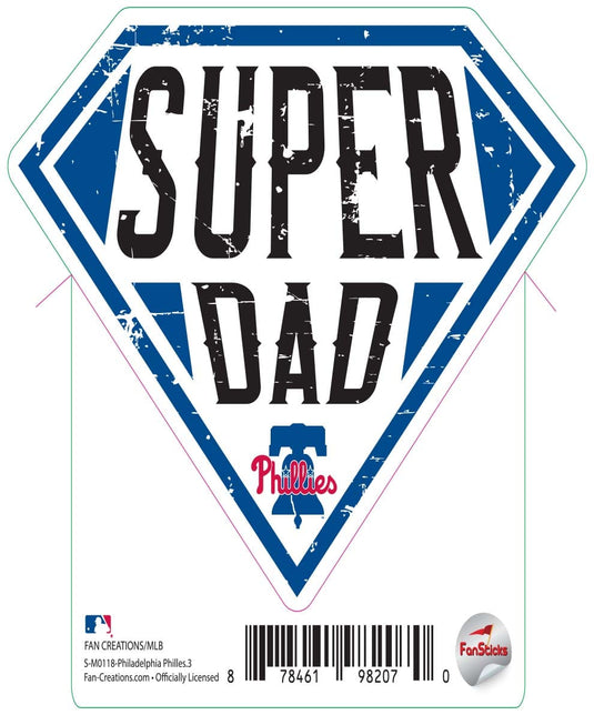 Fan Creations Decal Philadelphia Phillies 3in decal Super Dad