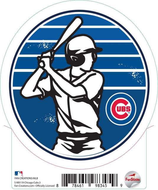 Fan Creations Decal Chicago Cubs 3in Decal - Vintage Circle Player