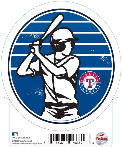 Fan Creations Decal Texas Rangers 3in Decal Vintage Circle Player