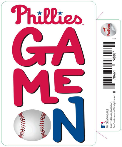 Fan Creations Decal Philadelphia Phillies 3in decal Game On