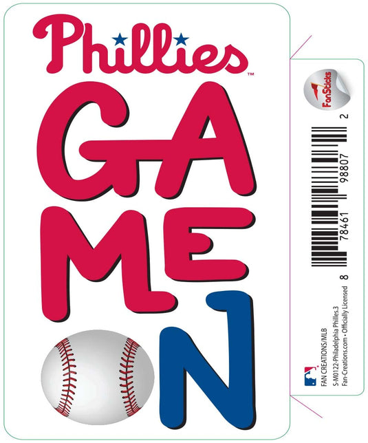 Fan Creations Decal Philadelphia Phillies 3in decal Game On