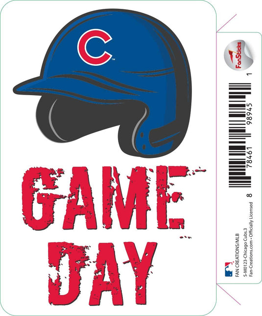 Fan Creations Decal Chicago Cubs 3in Decal - Game Day Helmet