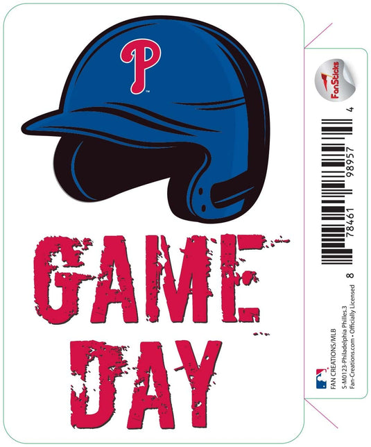 Fan Creations Decal Philadelphia Phillies 3in decal Game Day Helmet