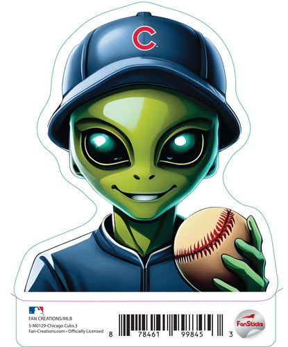 Fan Creations Decal Chicago Cubs 3in Decal - Alien