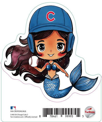 Fan Creations Decal Chicago Cubs 3in Decal - Mermaid