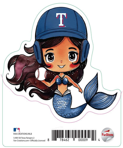 Fan Creations Decal Texas Rangers 3in Decal Mermaid