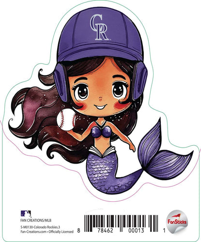 Fan Creations Decal Colorado Rockies 3in Decal Mermaid