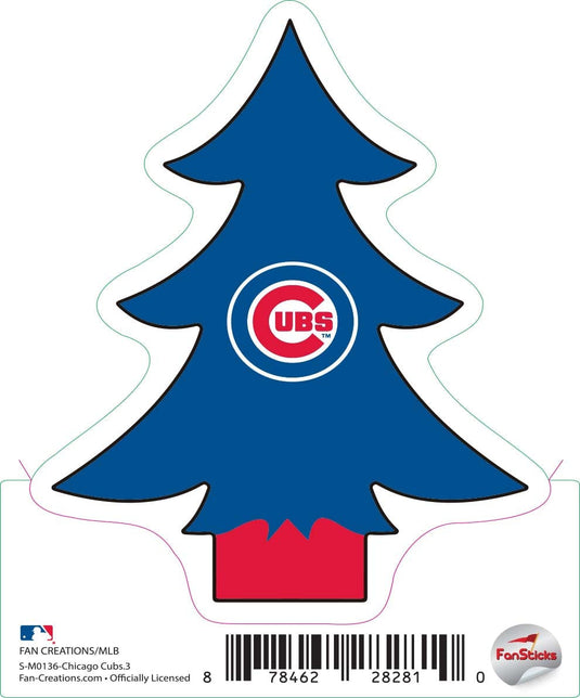 Fan Creations Decal Chicago Cubs 3in Decal - Christmas Tree