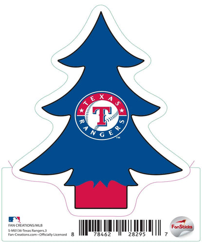 Fan Creations Decal Texas Rangers 3in Decal Christmas Tree