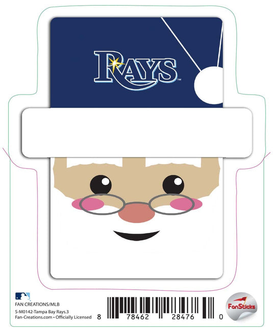 Fan Creations Decal Tampa Bay Rays 3in Decal Santa Holiday Head