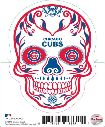 Fan Creations Decal Chicago Cubs 3in Decal - Sugar Skull