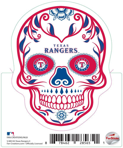 Fan Creations Decal Texas Rangers 3in Decal Sugar Skull