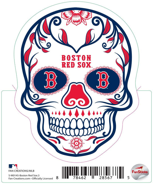 Fan Creations Decal Boston Red Sox 3in Decal Sugar Skull