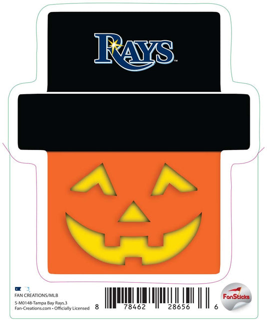 Fan Creations Decal Tampa Bay Rays 3in Decal Jack-o-lantern Holiday Head