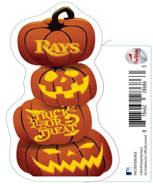 Fan Creations Decal Tampa Bay Rays 3in Decal Pumpkin Stack