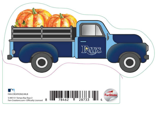 Fan Creations Decal Tampa Bay Rays 3in Decal Truck with Pumpkins