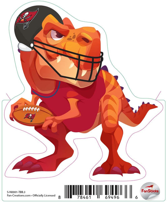 Fan Creations Decal Tampa Bay Buccaneers 3in Decal Ð Orange Standing Dinosaur