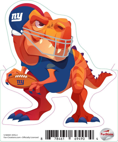 Fan Creations Decal New York Giants 3in Decal Tyrannosaurus Ð Orange Standing Dinosaur