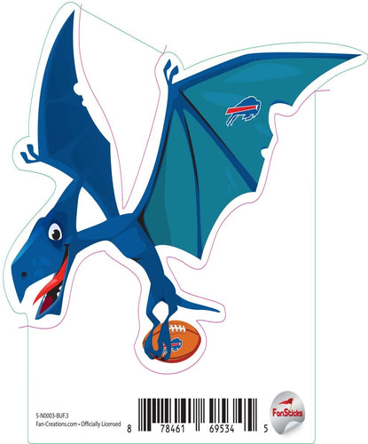 Fan Creations Decal Buffalo Bills 3in Decal Pterodactyl - Blue Dinosaur with Football