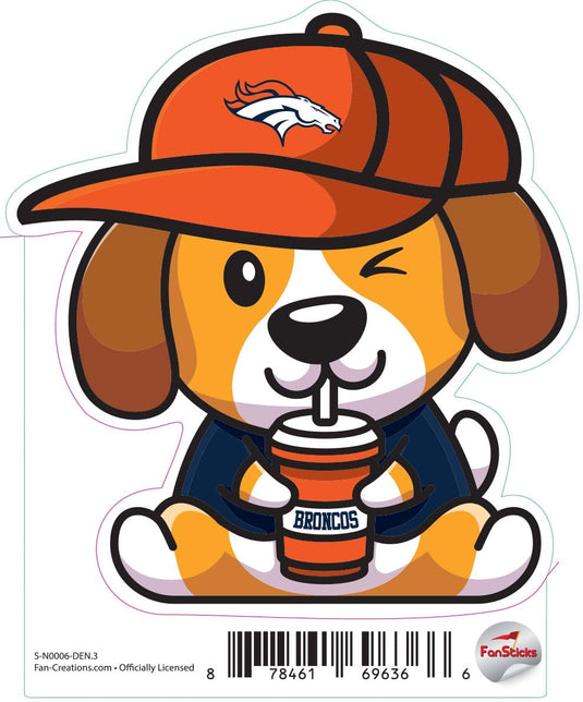 Fan Creations Decal Denver Broncos 3in Decal Dog