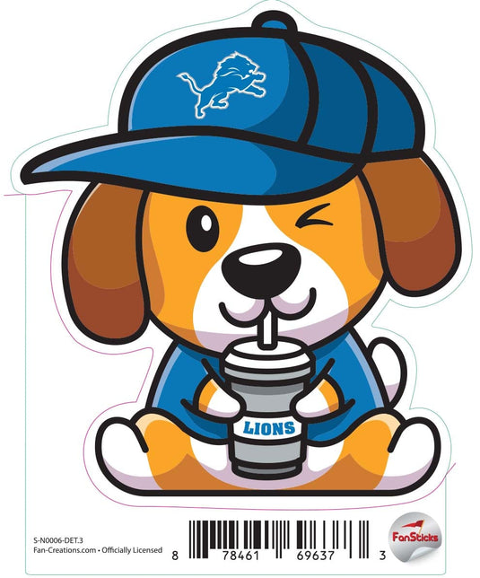 Fan Creations Decal Detroit Lions 3in Decal Dog