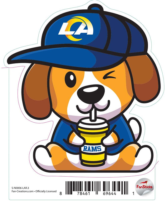 Fan Creations Decal Los Angeles Rams 3in Decal Dog
