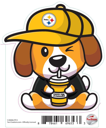 Fan Creations Decal Pittsburgh Steelers 3in Decal  Dog