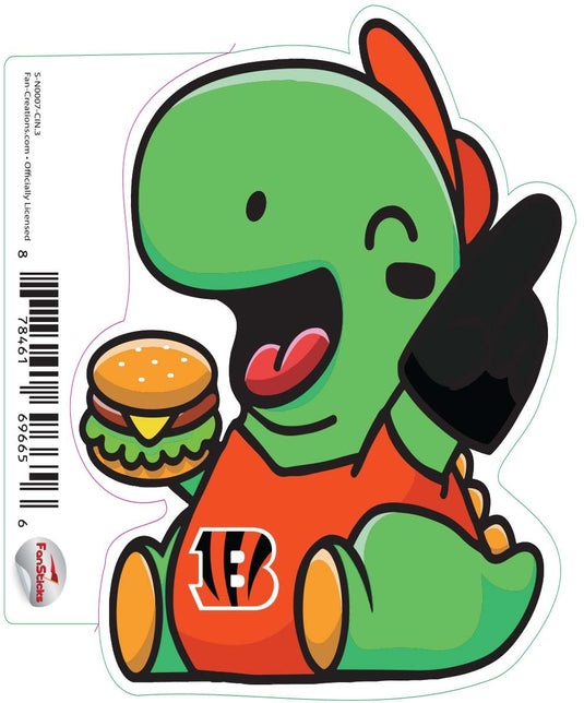 Fan Creations Decal Cincinnati Bengals 3in Decal Dino