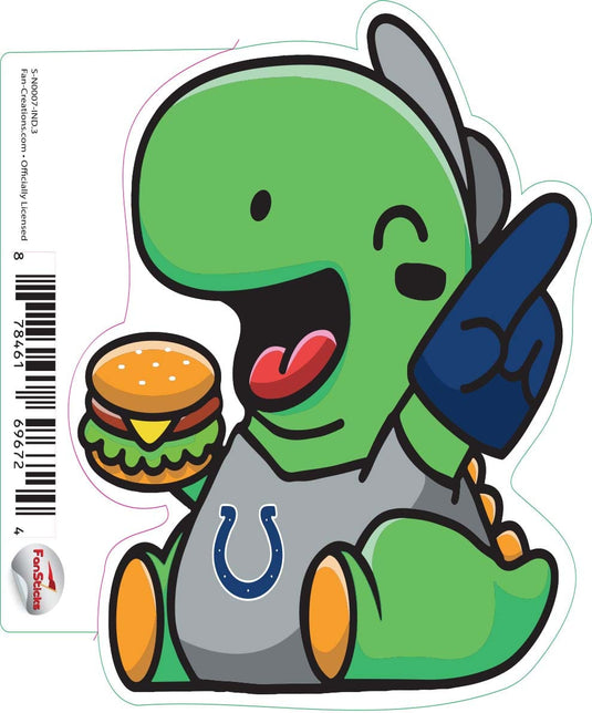 Fan Creations Decal Indianapolis Colts 3in Decal Dino